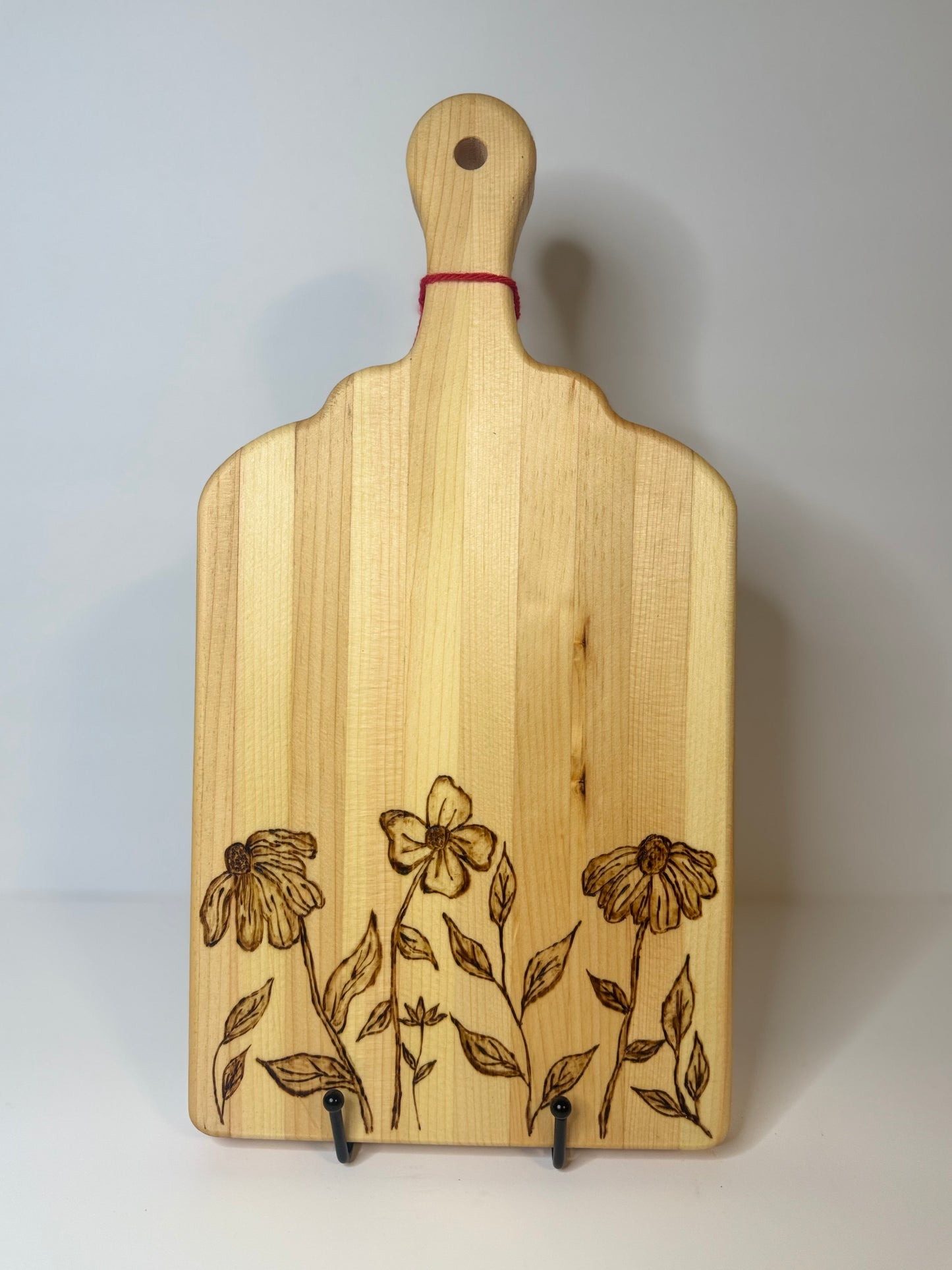 Serving board-wood burned design