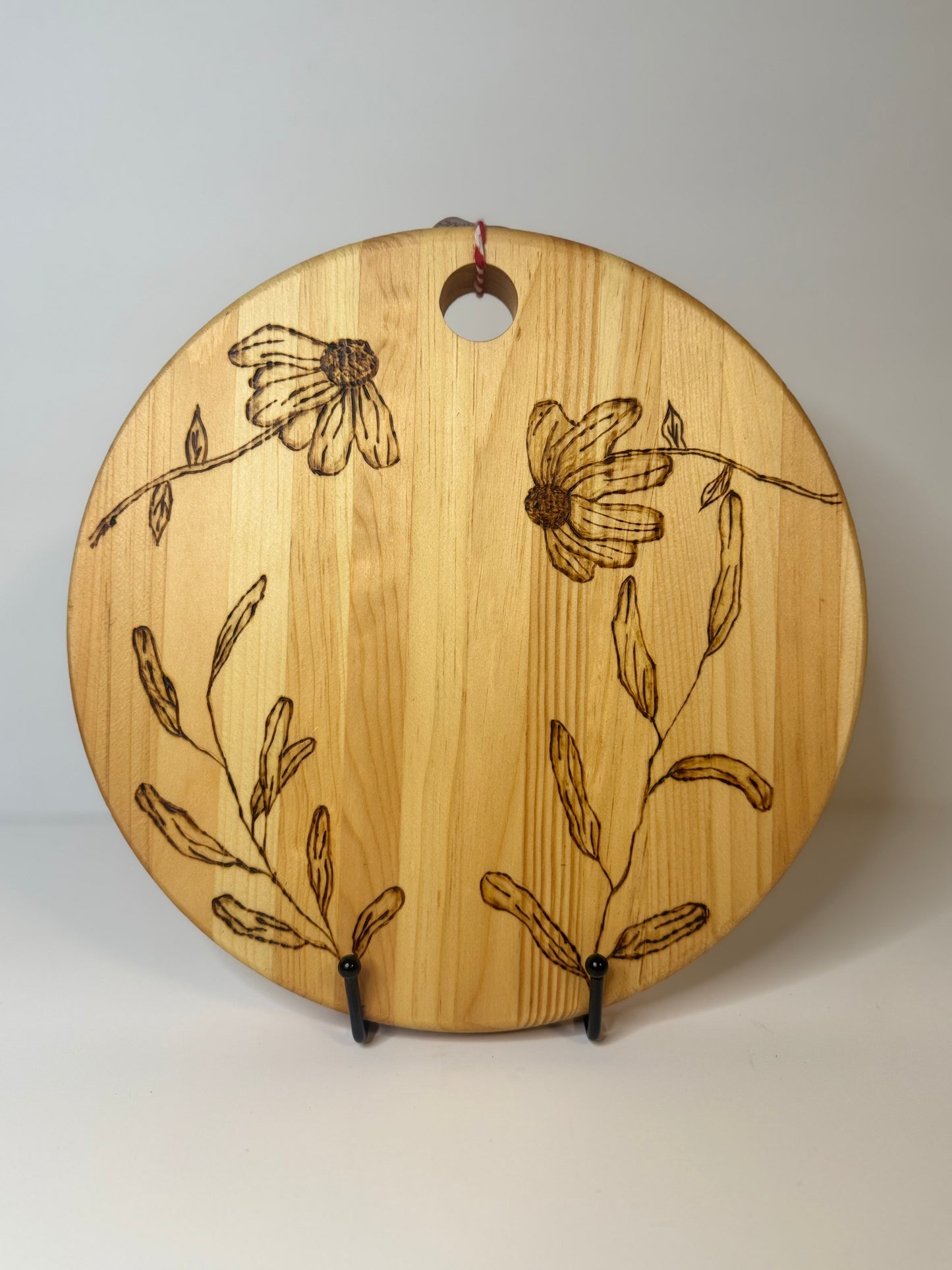 Serving board-wood burned design
