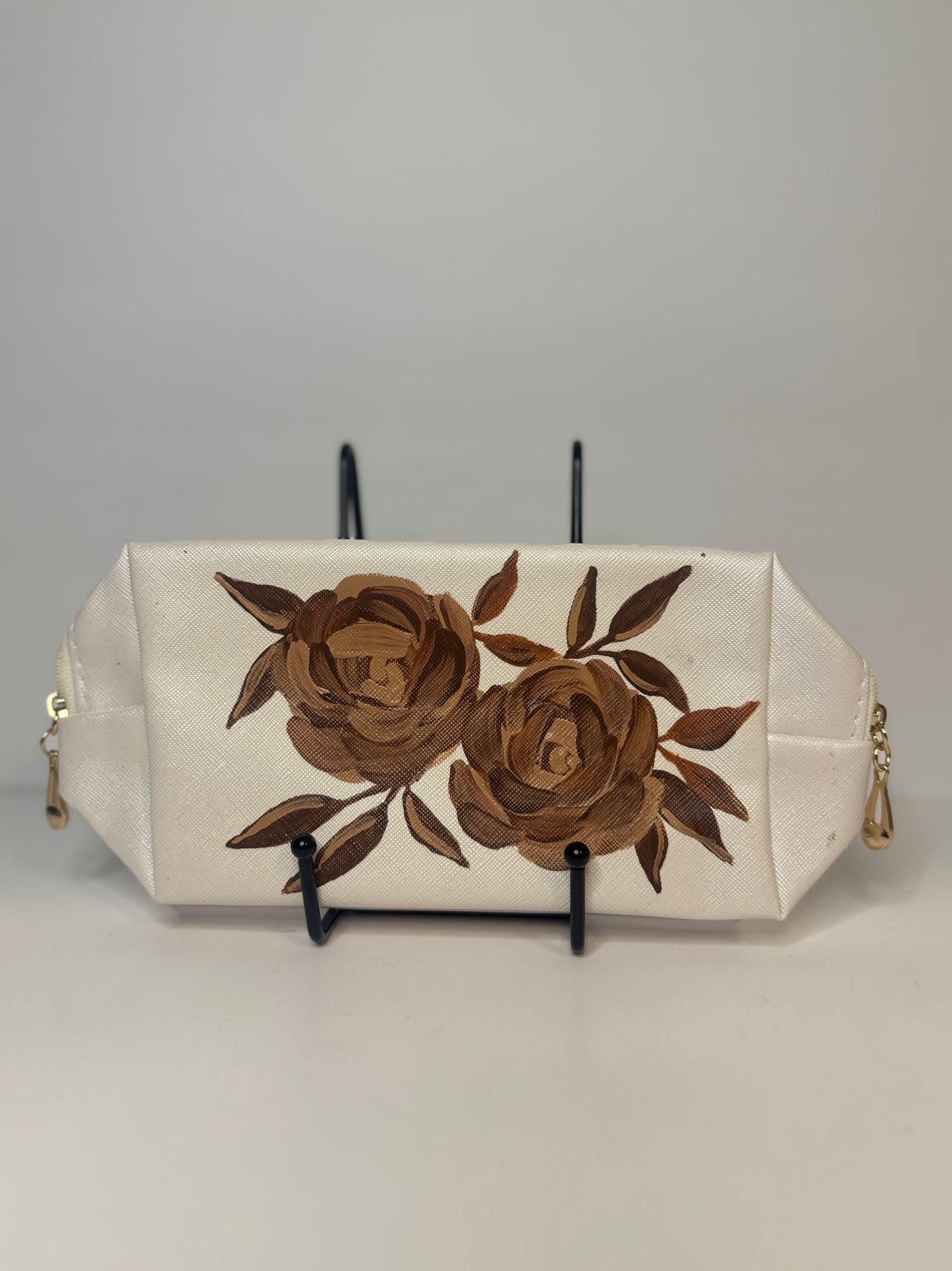 Makeup Travel Pouch (brown florals)